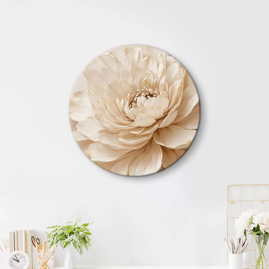  Schilderijen Beige bloem op beige achtergrond r40331