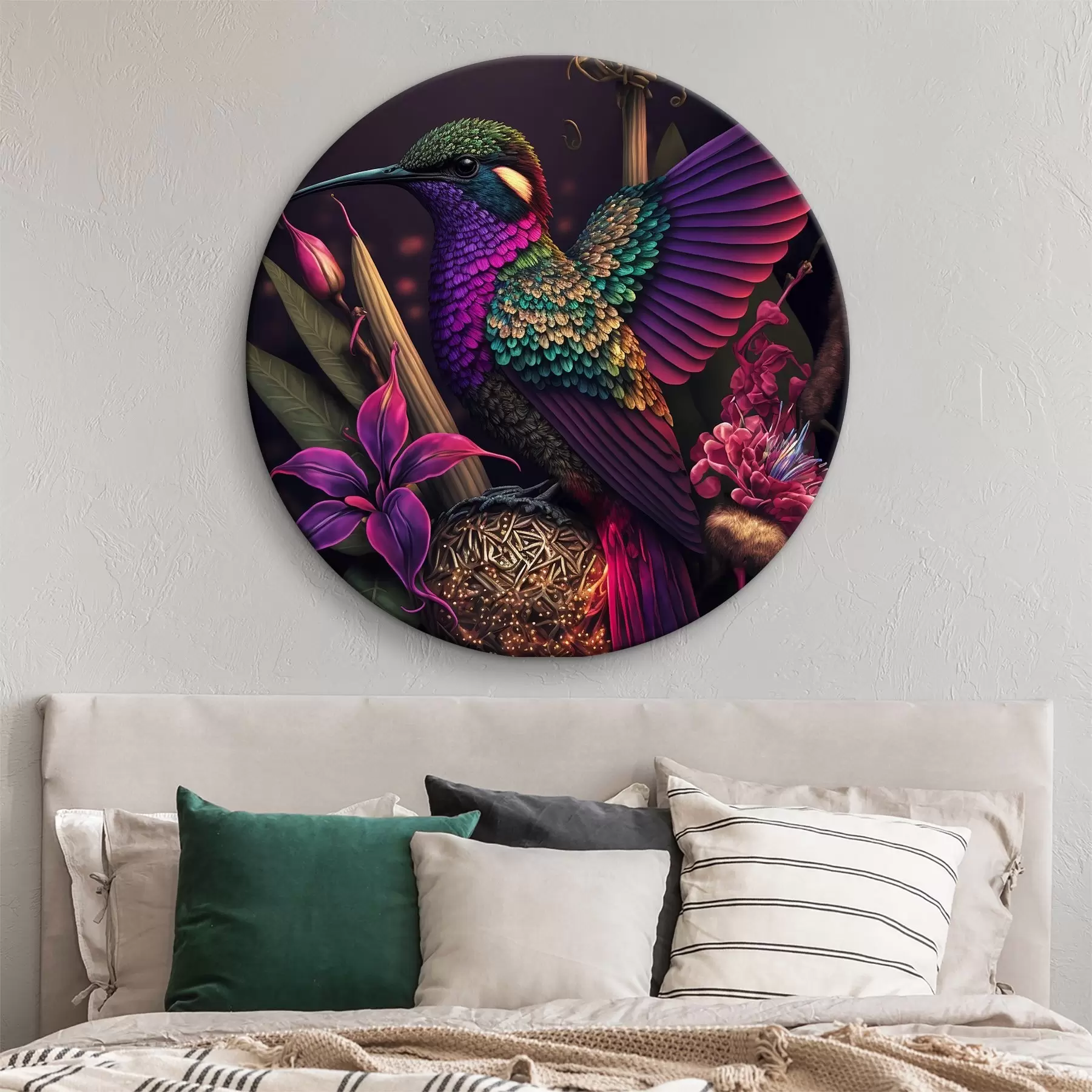  Schilderijen Vogel, paars en licht r33703
