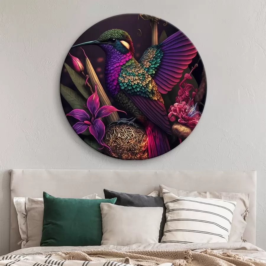  Schilderijen Vogel, paars en licht r33703