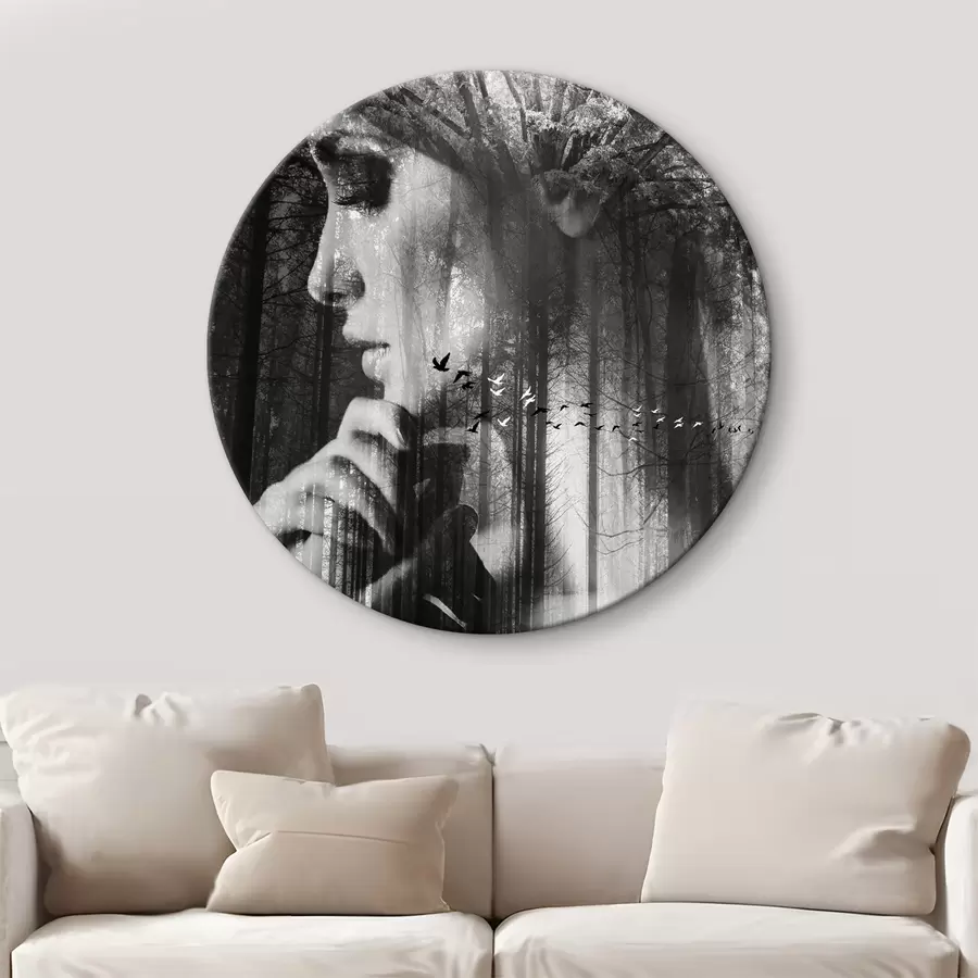  Schilderijen Zwart, wimper e zwart-wit r02754