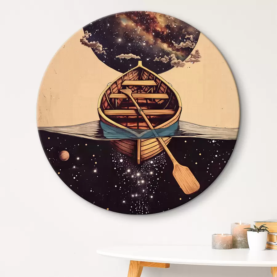  Schilderijen Boot in ruimtestijl r38635