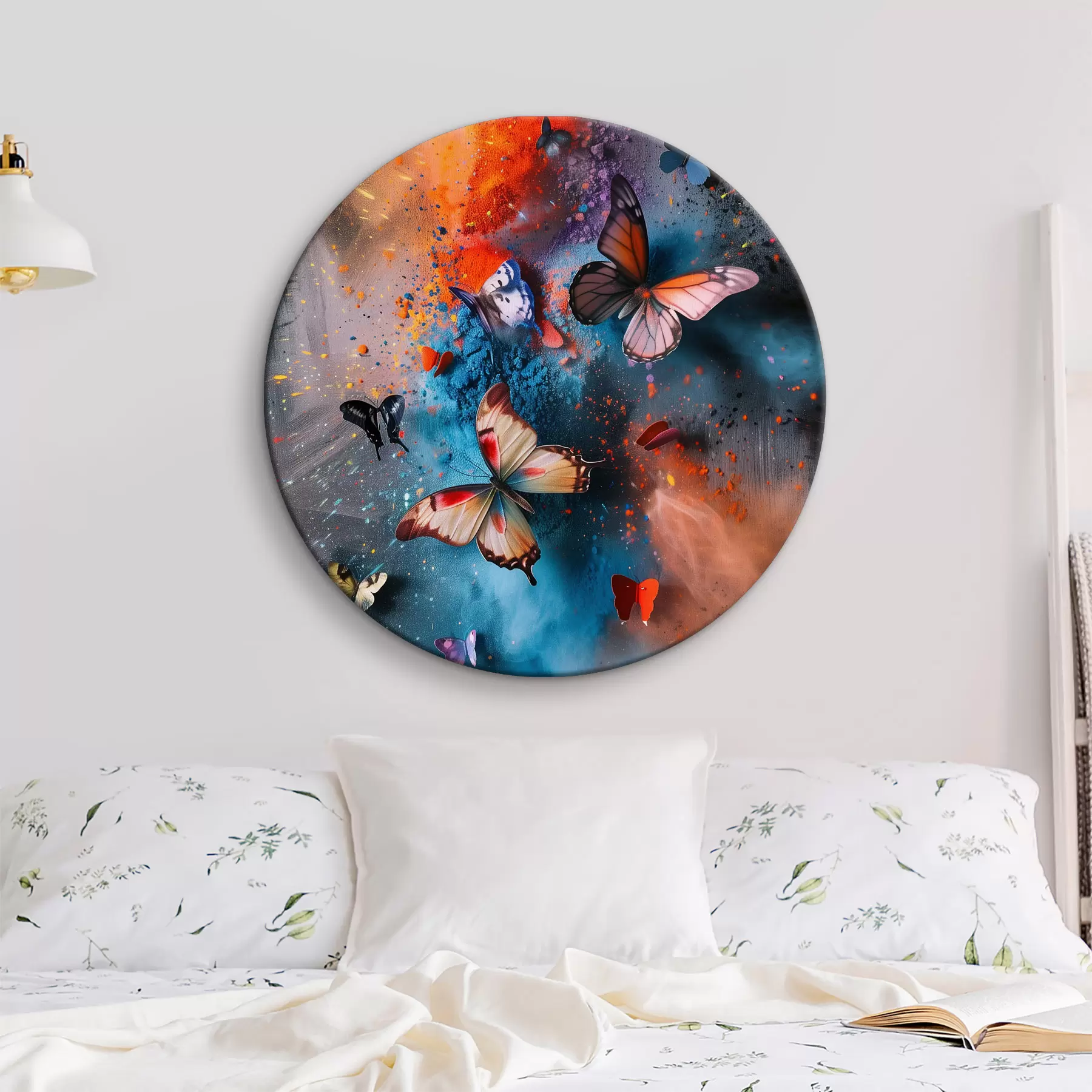  Schilderijen Vlinders op een achtergrond van verfspatten r39803