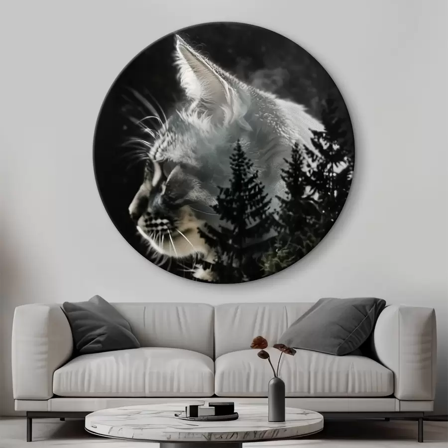  Schilderijen Kat met kerstbomen r39028