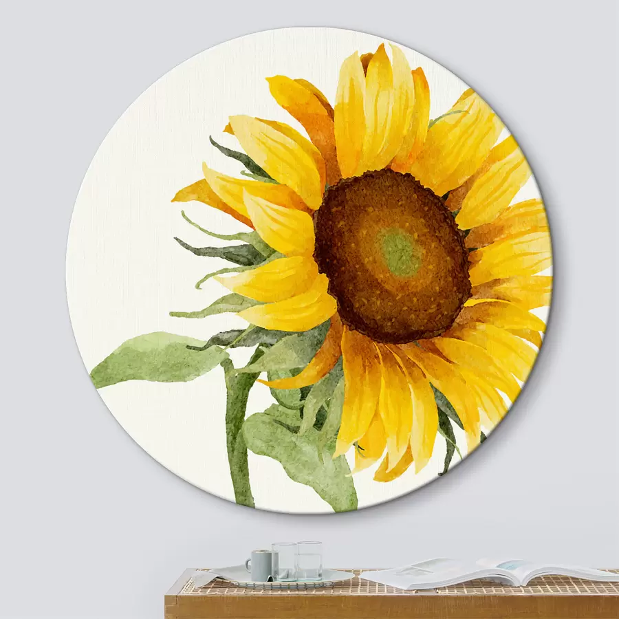  Schilderijen Kleurrijke waterverf zonnebloem r39343