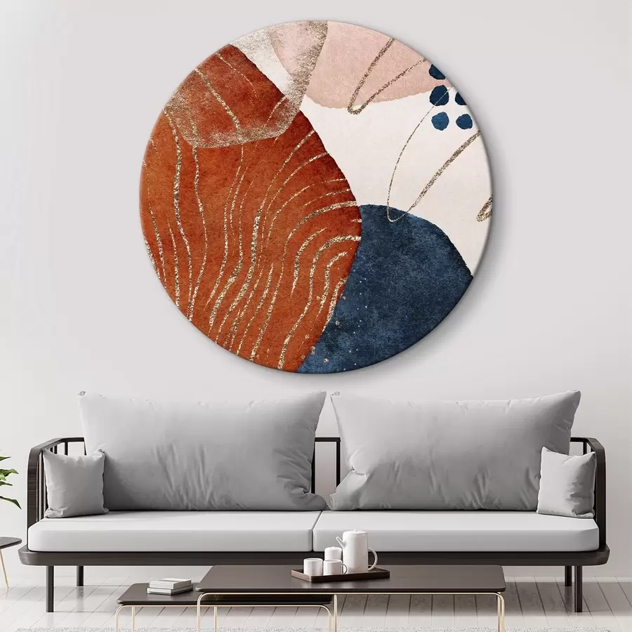  Peintures Couches cosmiques : Bleu profond et accents terreux r35956