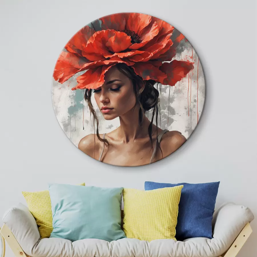  Schilderijen Meisje met papaver r39171