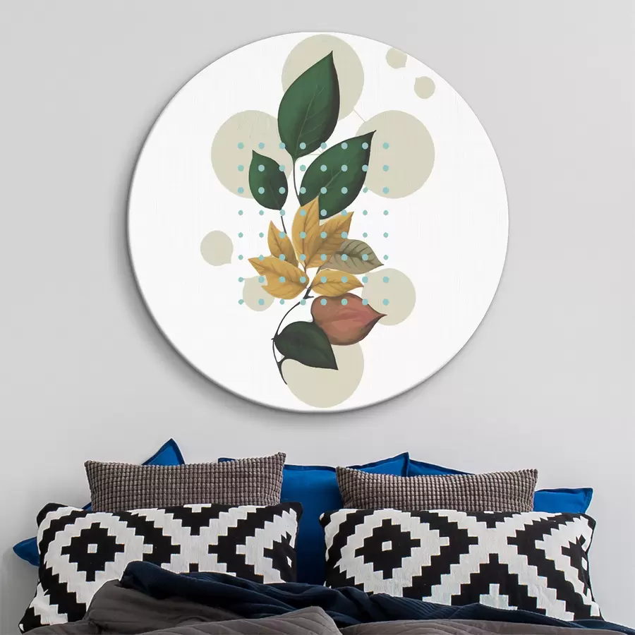  Schilderijen Groen, minimalisme, bladeren, natuur r38023