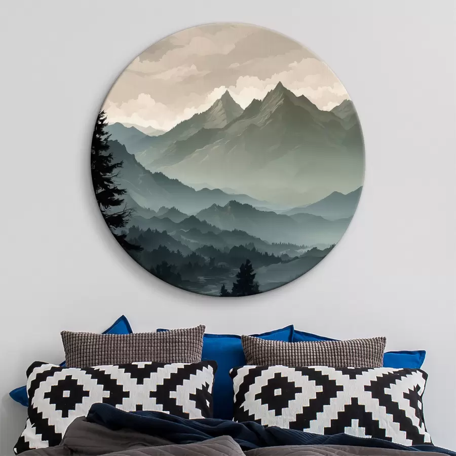  Schilderijen Berg uitzicht r39587