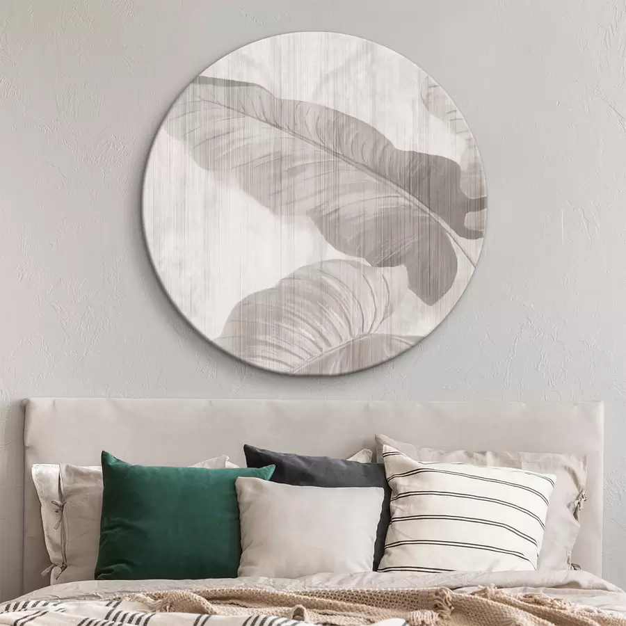  Schilderijen Gedempt bananenblad in zachte texturen r35850