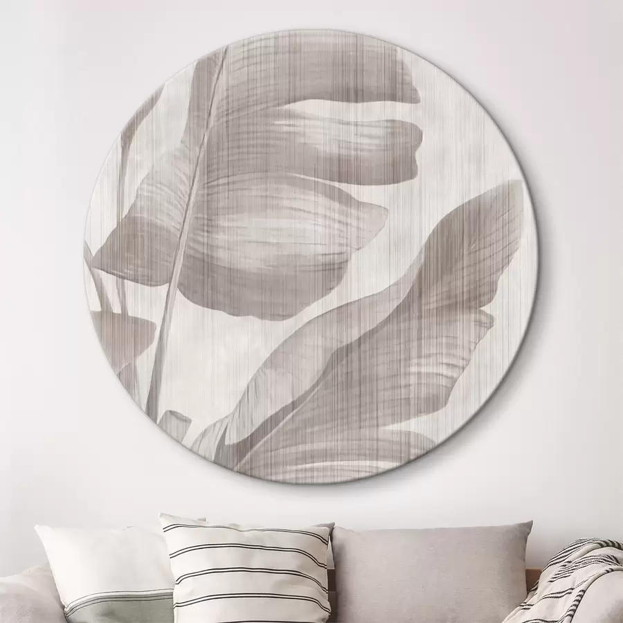  Peintures Feuilles de bananier atténuées dans des textures douces r35851