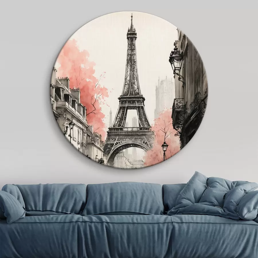  Schilderijen Parijs van de vorige eeuw in zwart-witte kleuren r38178