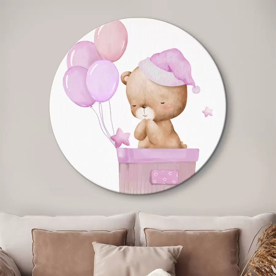  Schilderijen Slapende teddybeer met ballen r37918v2