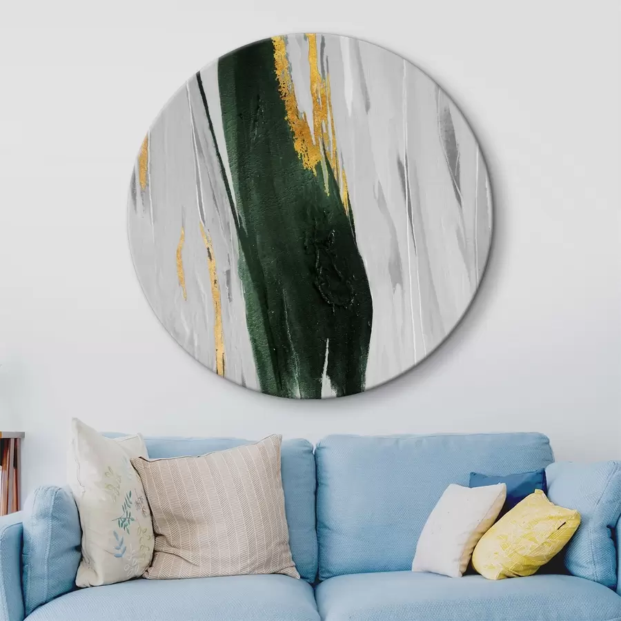  Schilderijen Vlekken gele, witte en groene verf r03993