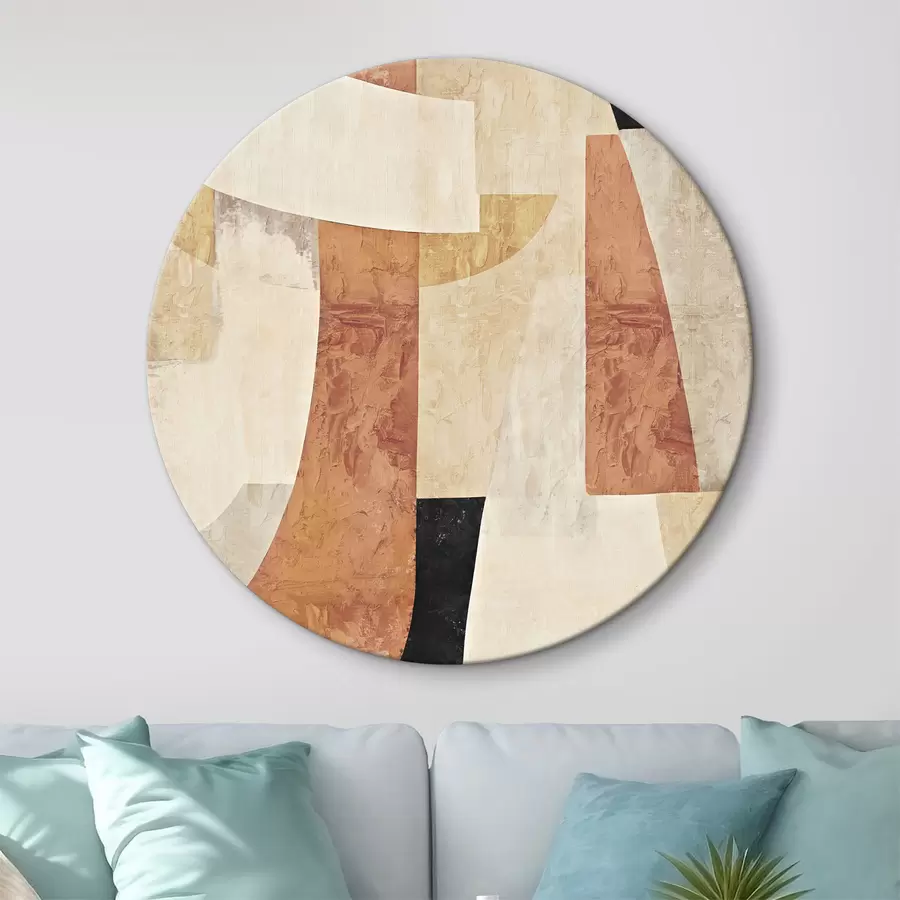  Schilderijen Geometrische abstractie met structuur r37284