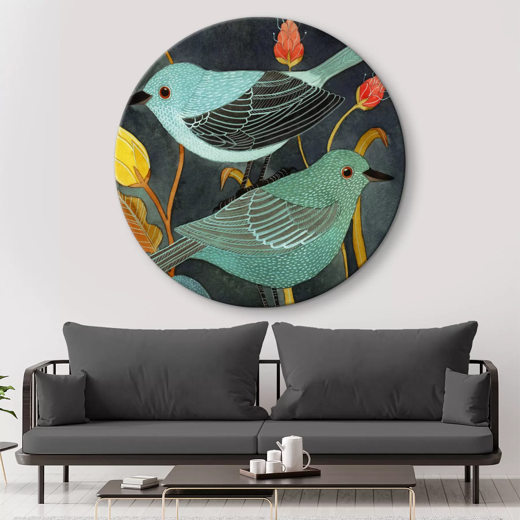  Schilderijen Drie vogels kijken rond r03061