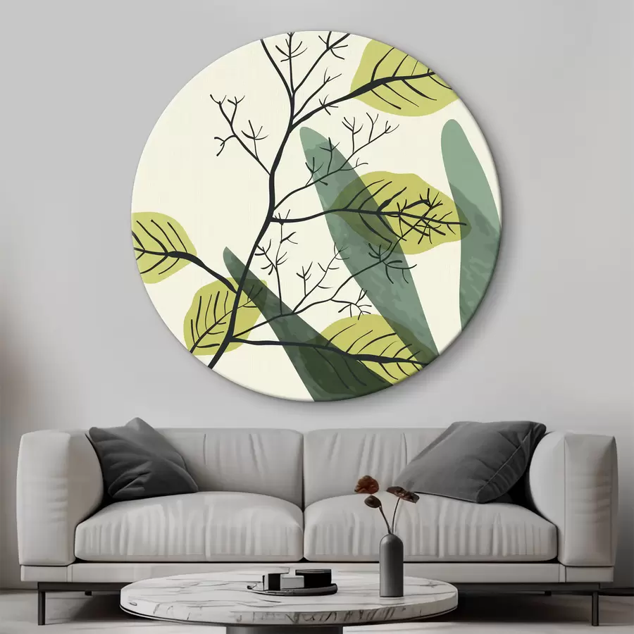  Peintures Dessin à l'aquarelle d'une branche avec des feuilles jaunes r36134