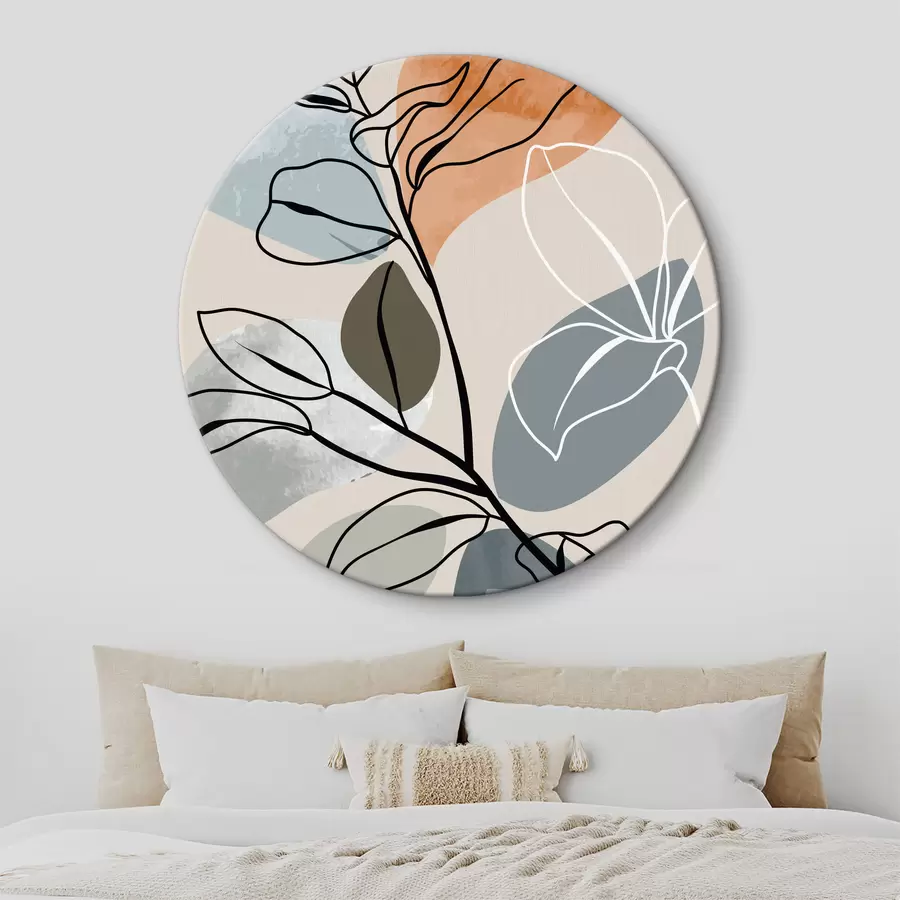  Schilderijen Aquarelbladeren in bohemienstijl r36817