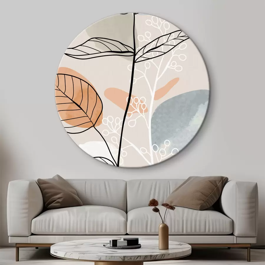  Schilderijen Aquarelbladeren in bohemienstijl r37052