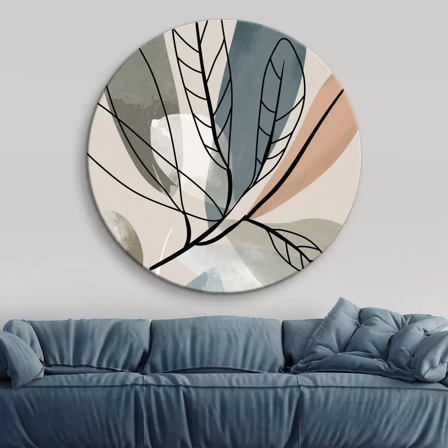  Peintures Feuilles d'aquarelle dans un style bohème r37053