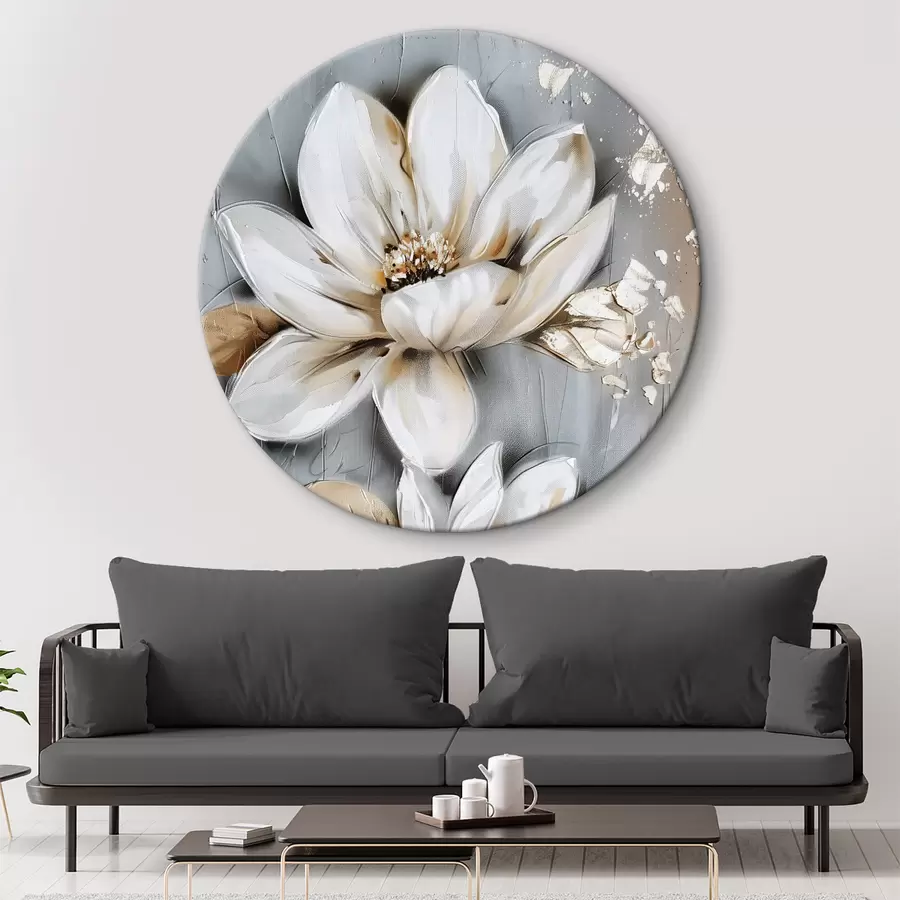  Schilderijen witte bloemen r39545