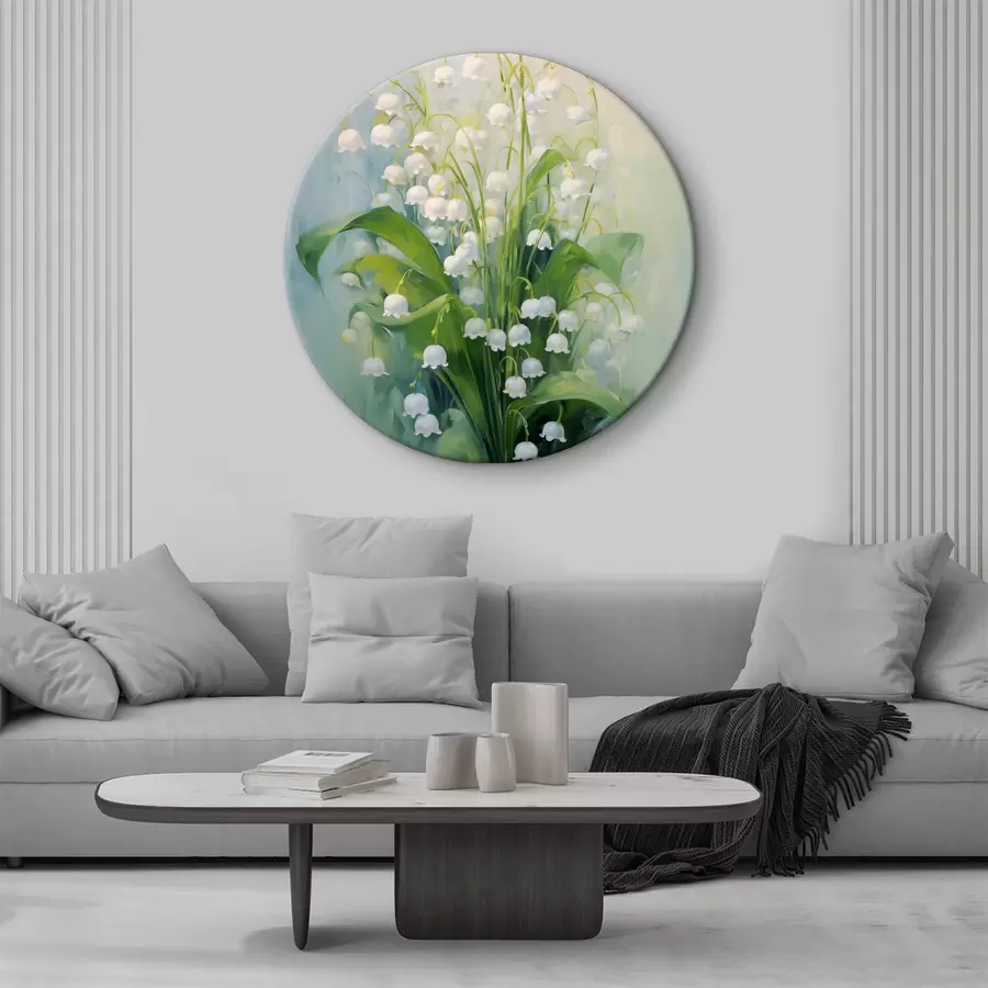  Peintures Peinture à l'huile de muguet blanc r39827