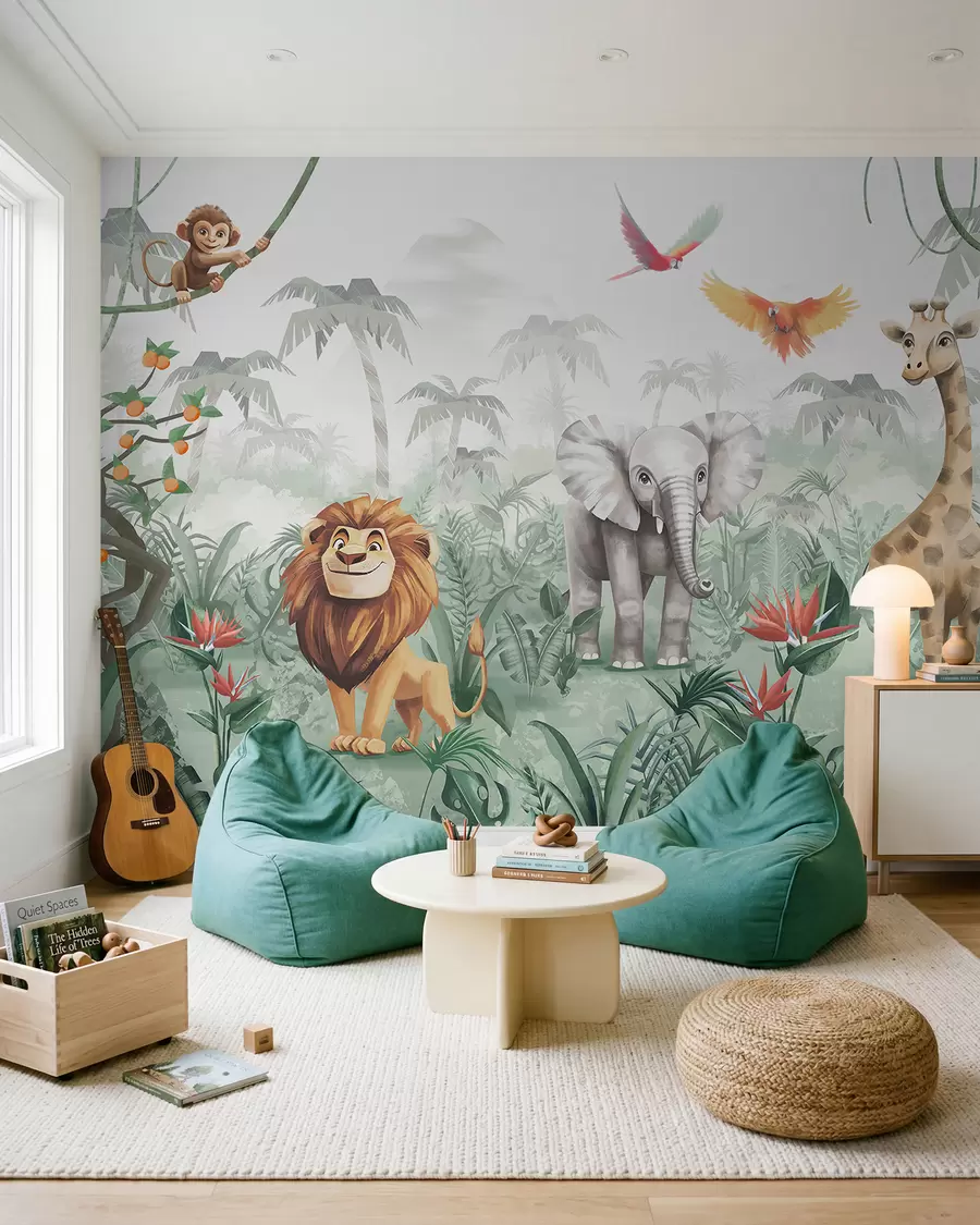 Fotobehang Safari tussen de palmen w02440