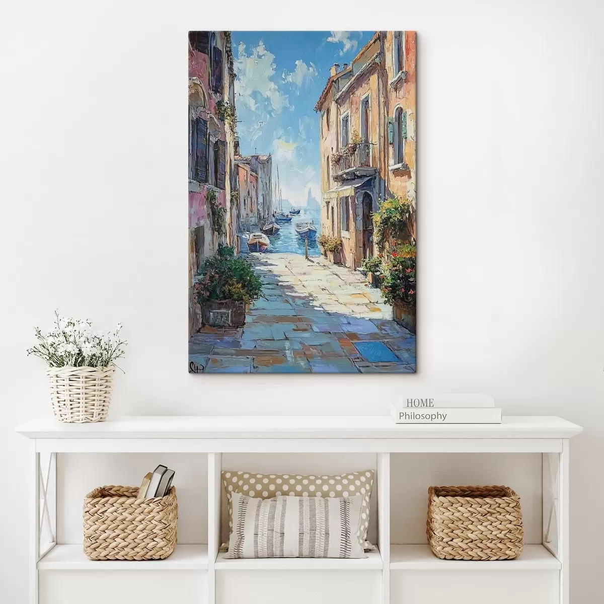  Peintures Rue de Venise dans le style de la peinture à l'huile s42003