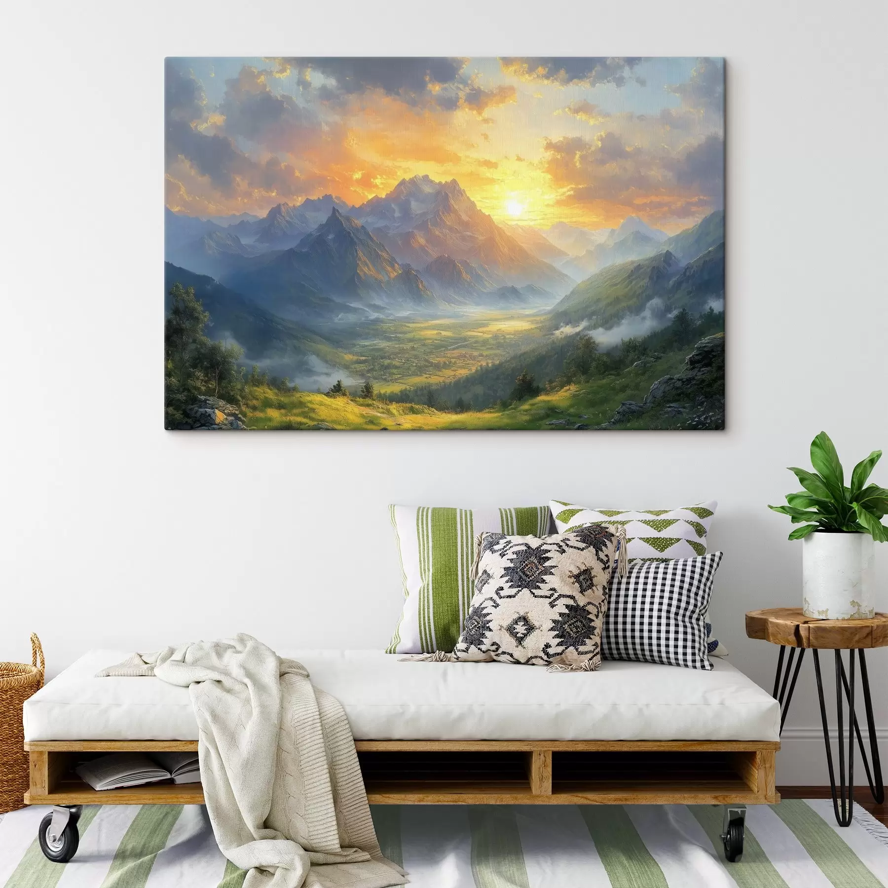  Peintures l'aube dans les montagnes s42004