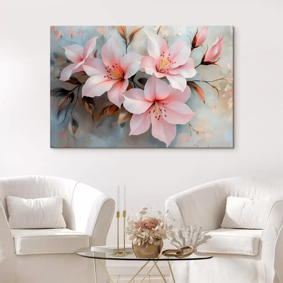  Peintures fleurs roses délicates s42010