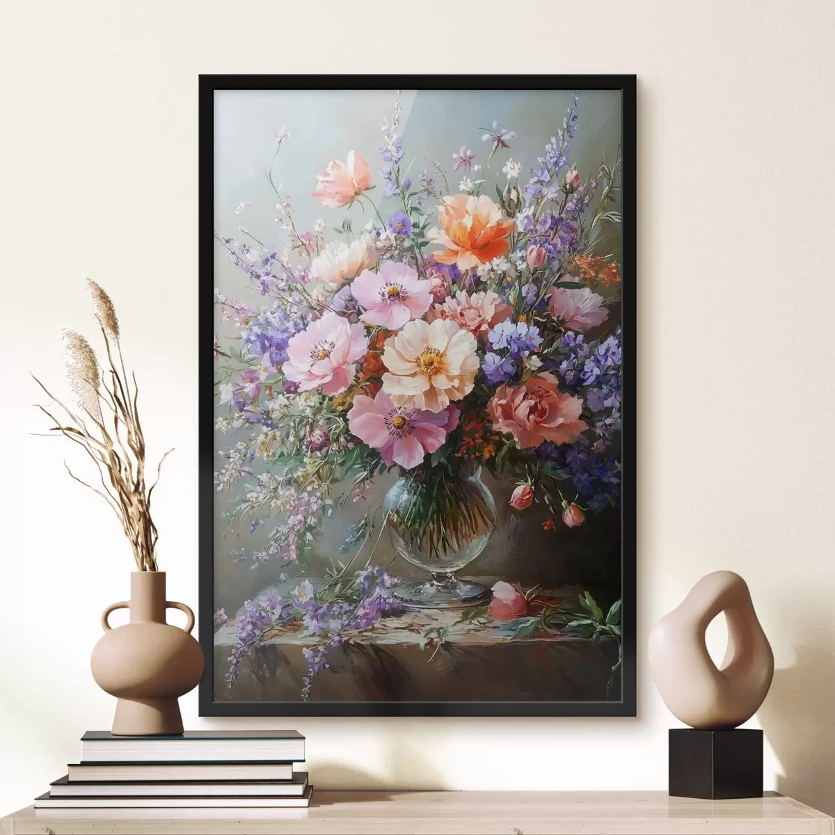 Affiche un bouquet de fleurs dans un vase f41998