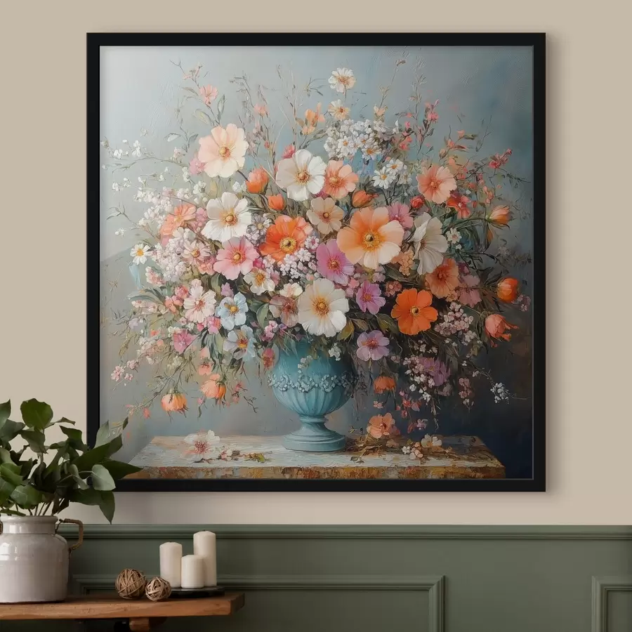 Fotobehang heldere wilde bloemen in een vaas f42022