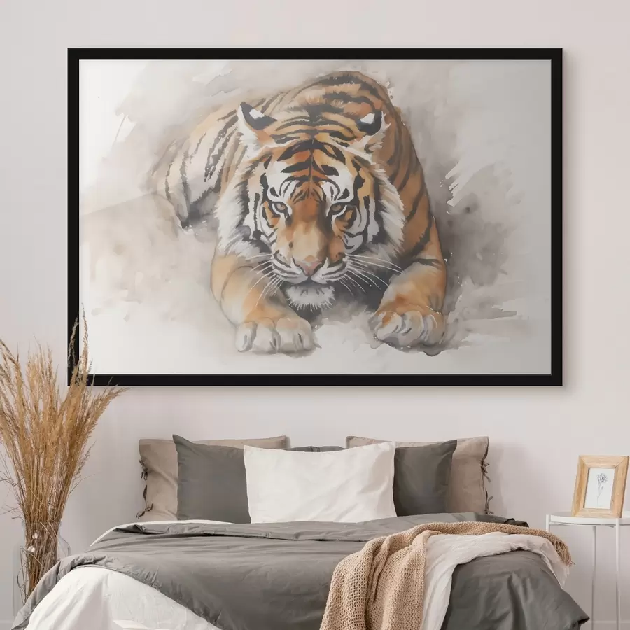 Fotobehang Tijger imitatie aquarel f42037