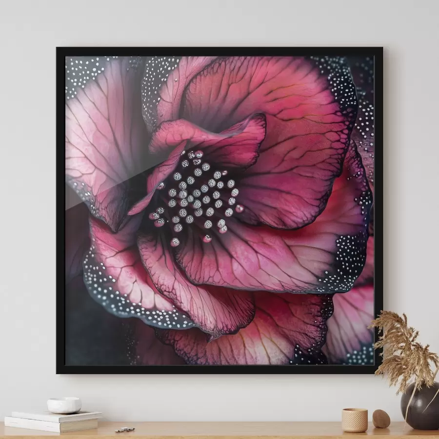 Fotobehang Een luxe begonia in rode en roze tinten f41977