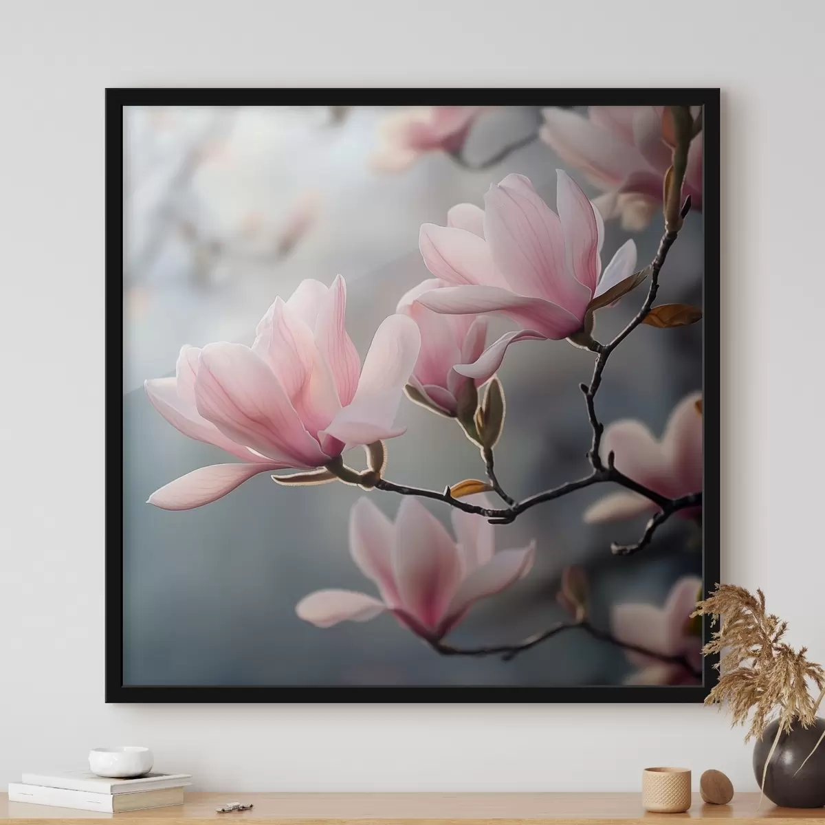Poster Magnolia bloemen op een tak f42042