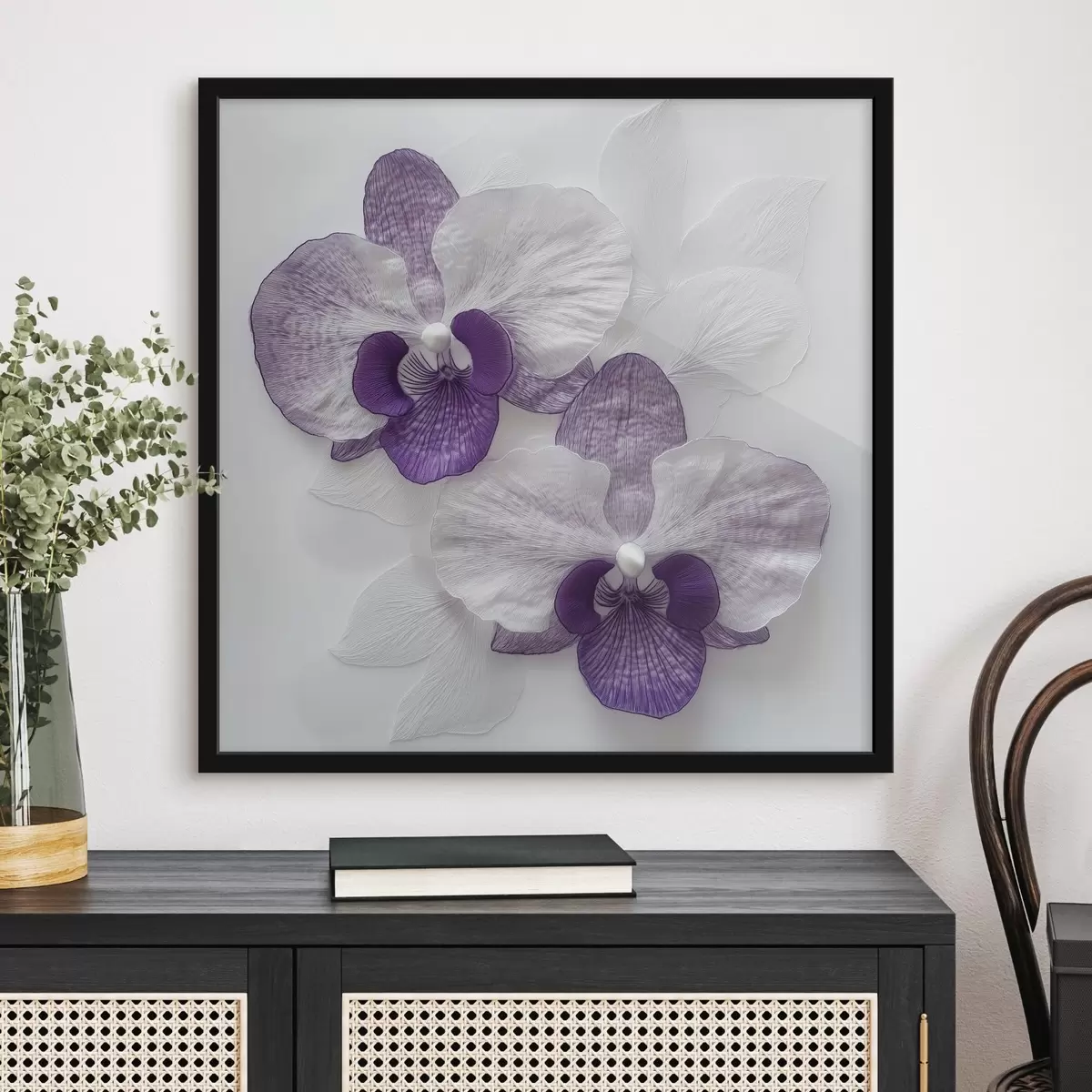 Affiche Élégantes orchidées violettes à la texture délicate f42043