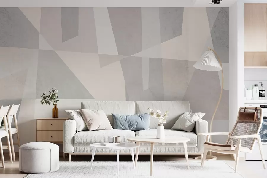 Fotobehang moderne geometrie met structuur w02445