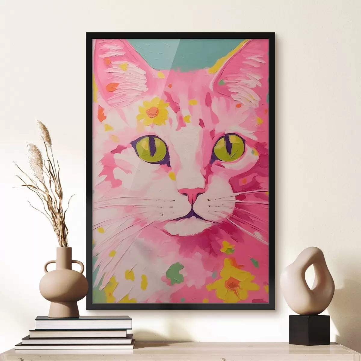 Poster Roze kat f41792