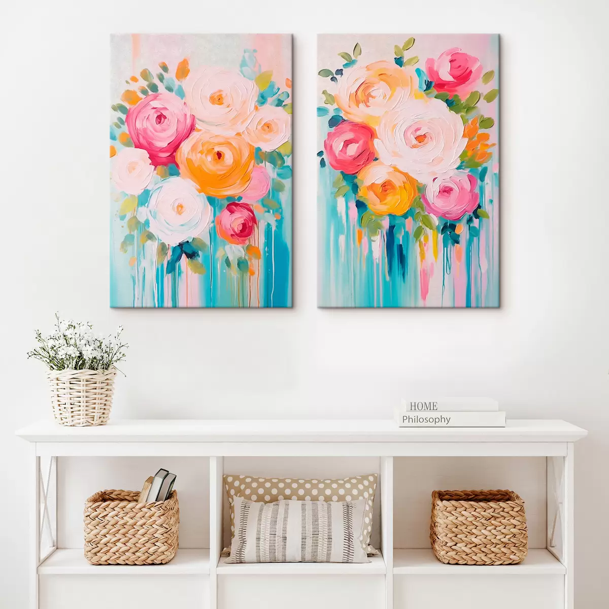  Peintures Fleurs colorées m00394