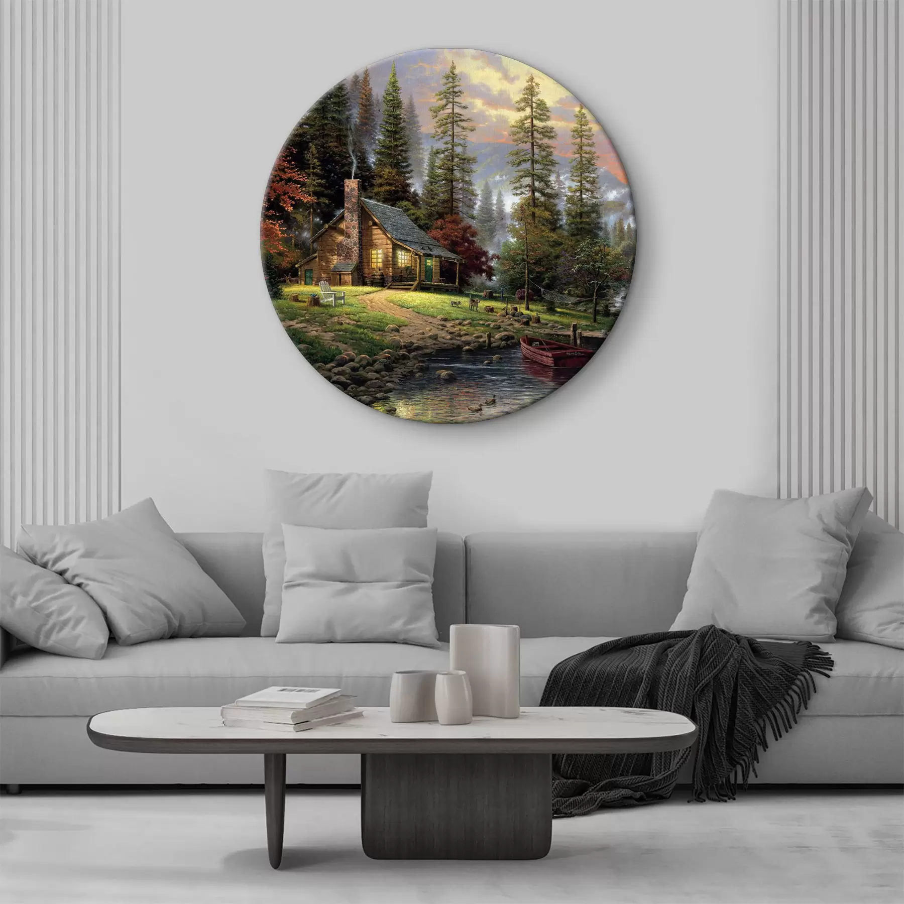  Schilderijen Vissershut in het bos bij de beek r15556