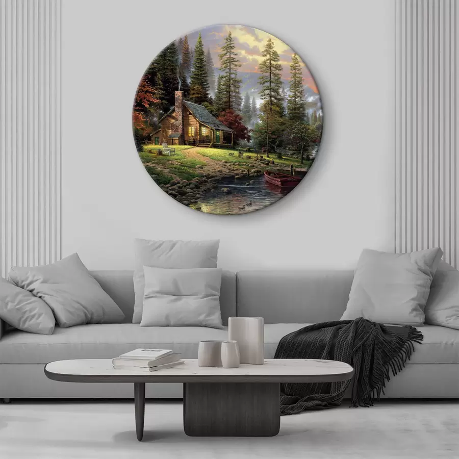  Schilderijen Vissershut in het bos bij de beek r15556