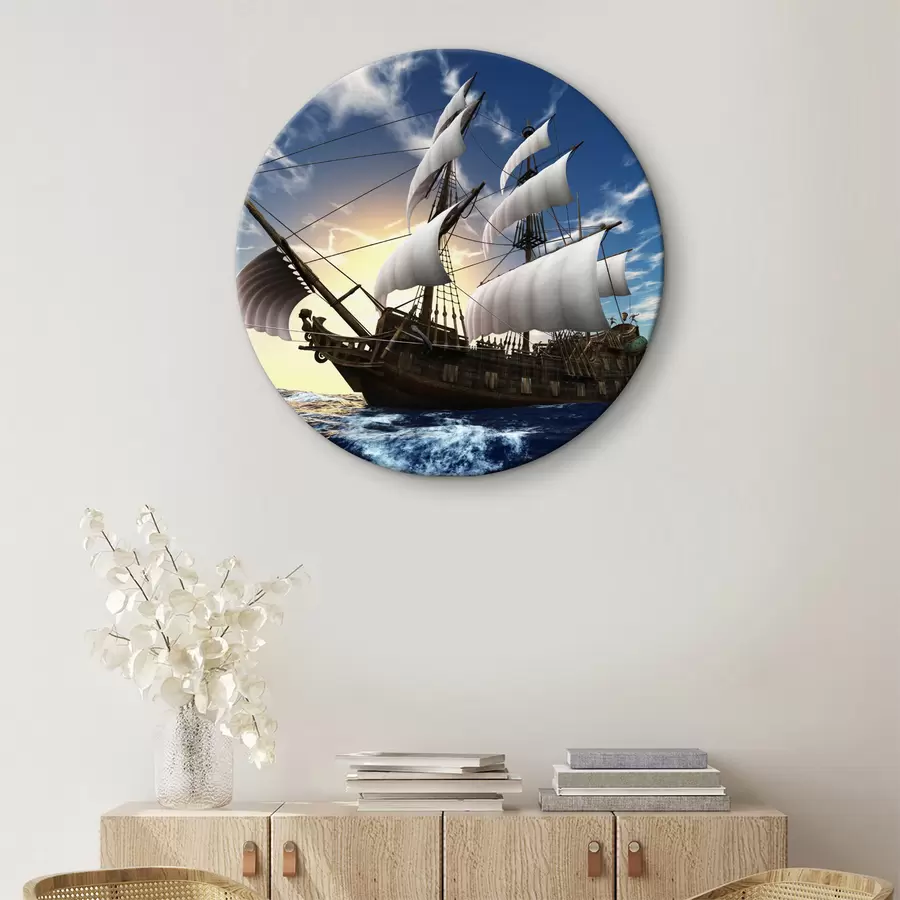  Schilderijen Water, wolk en boot r15797