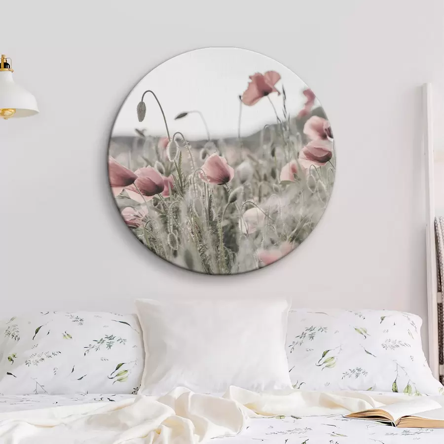  Schilderijen Klaproos schilderij in gedempte kleuren r35592