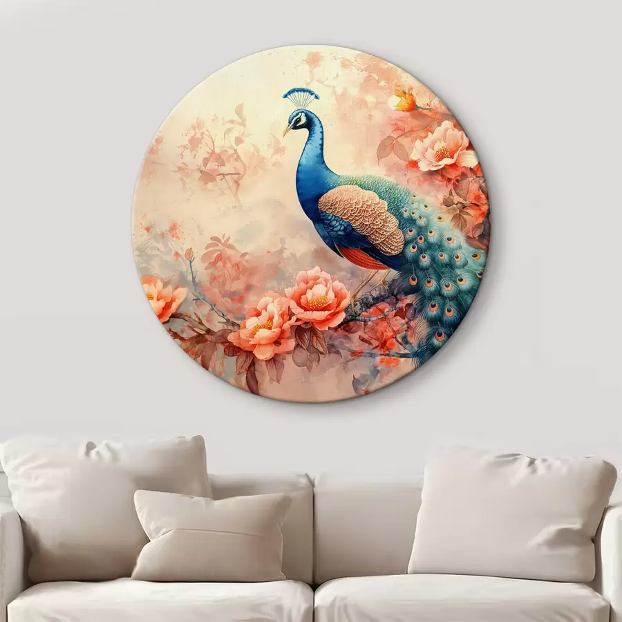  Schilderijen Pauw in bloemen r38454