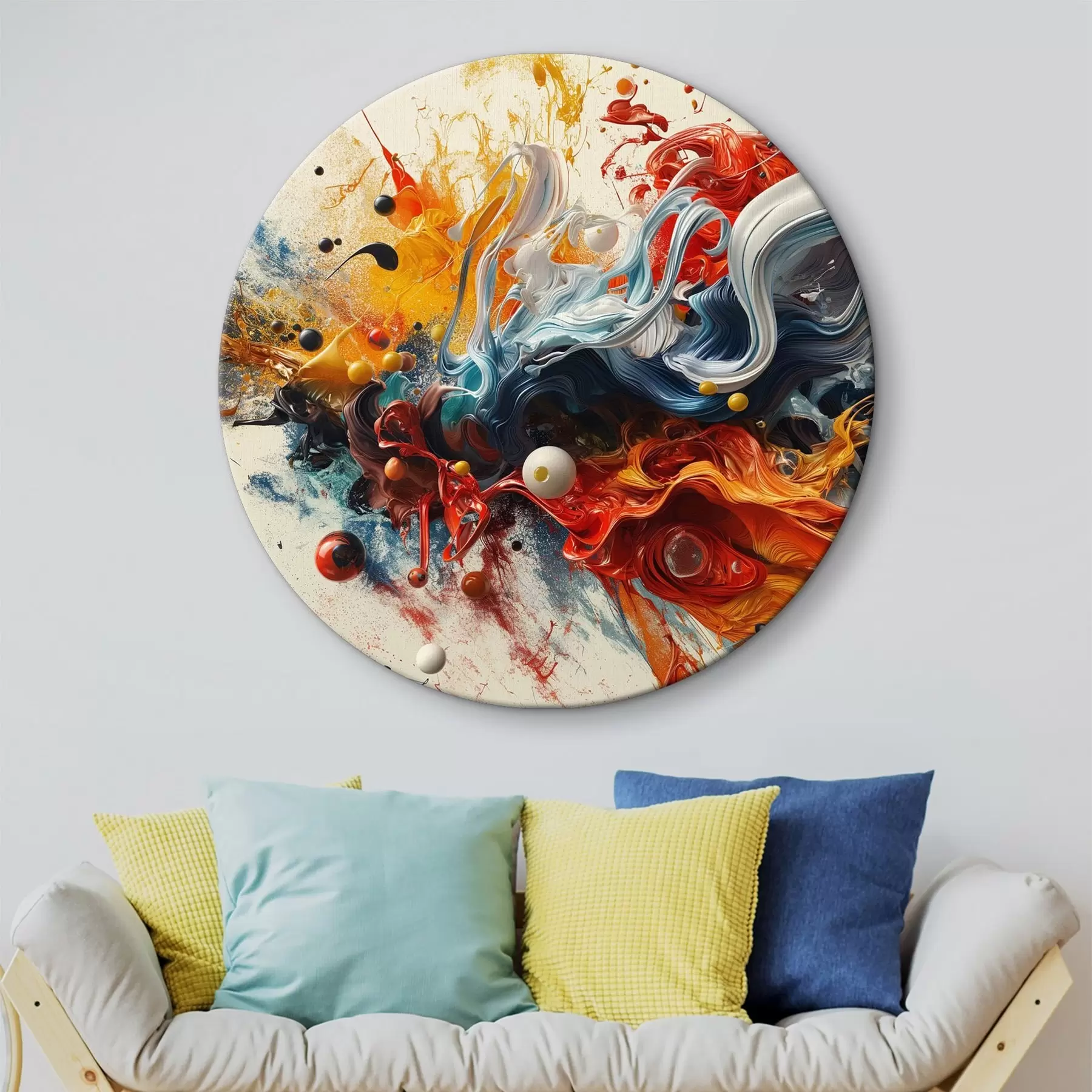  Schilderijen Spatten van verf abstracte achtergrond r38457