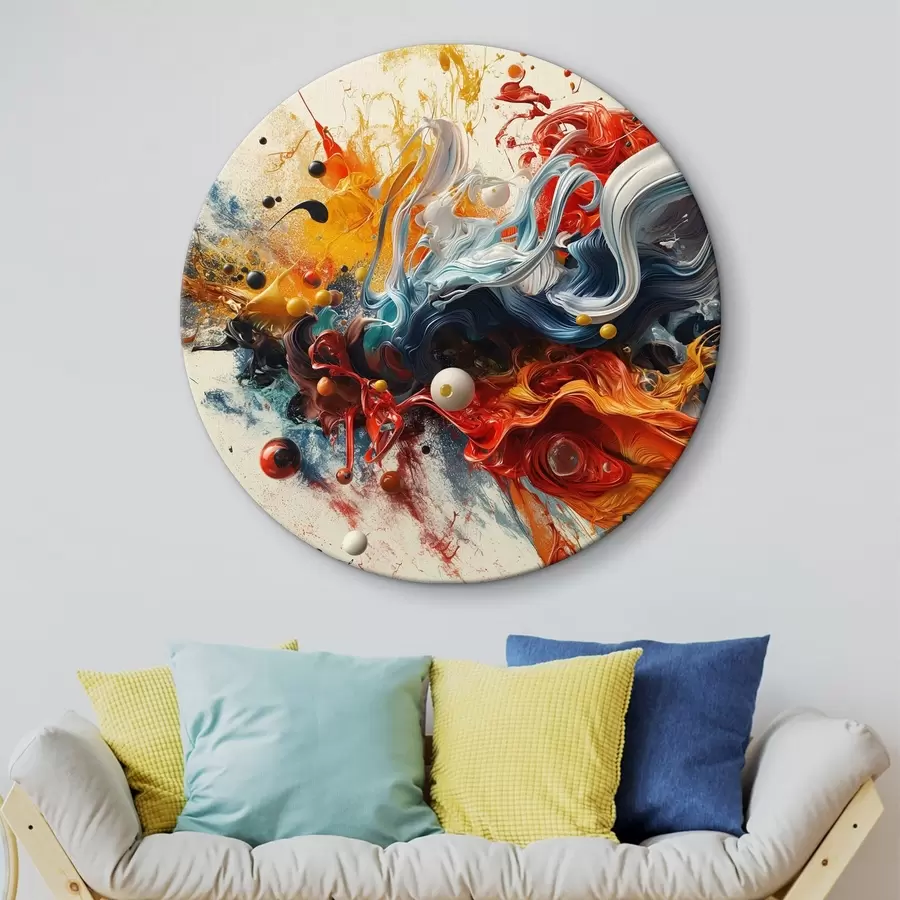  Schilderijen Spatten van verf abstracte achtergrond r38457