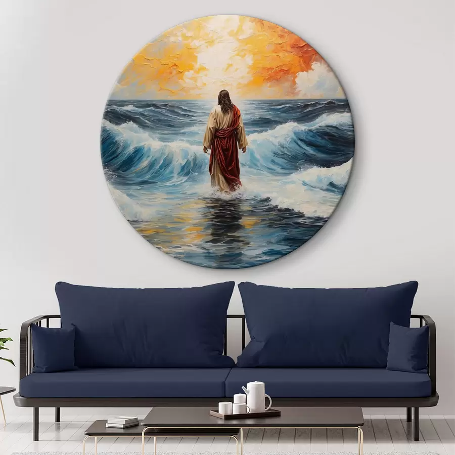  Peintures Jésus-Christ marchant sur la mer déchaînée r38613