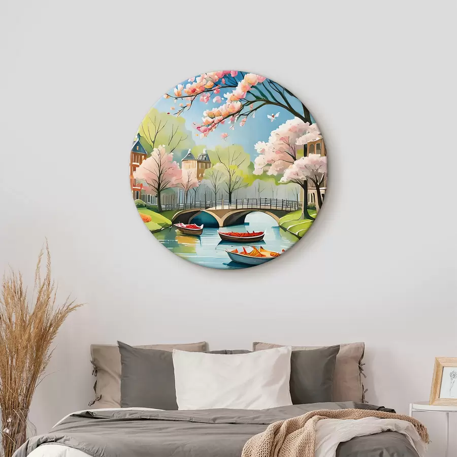  Peintures arbres en fleurs à Amsterdam au printemps r39301