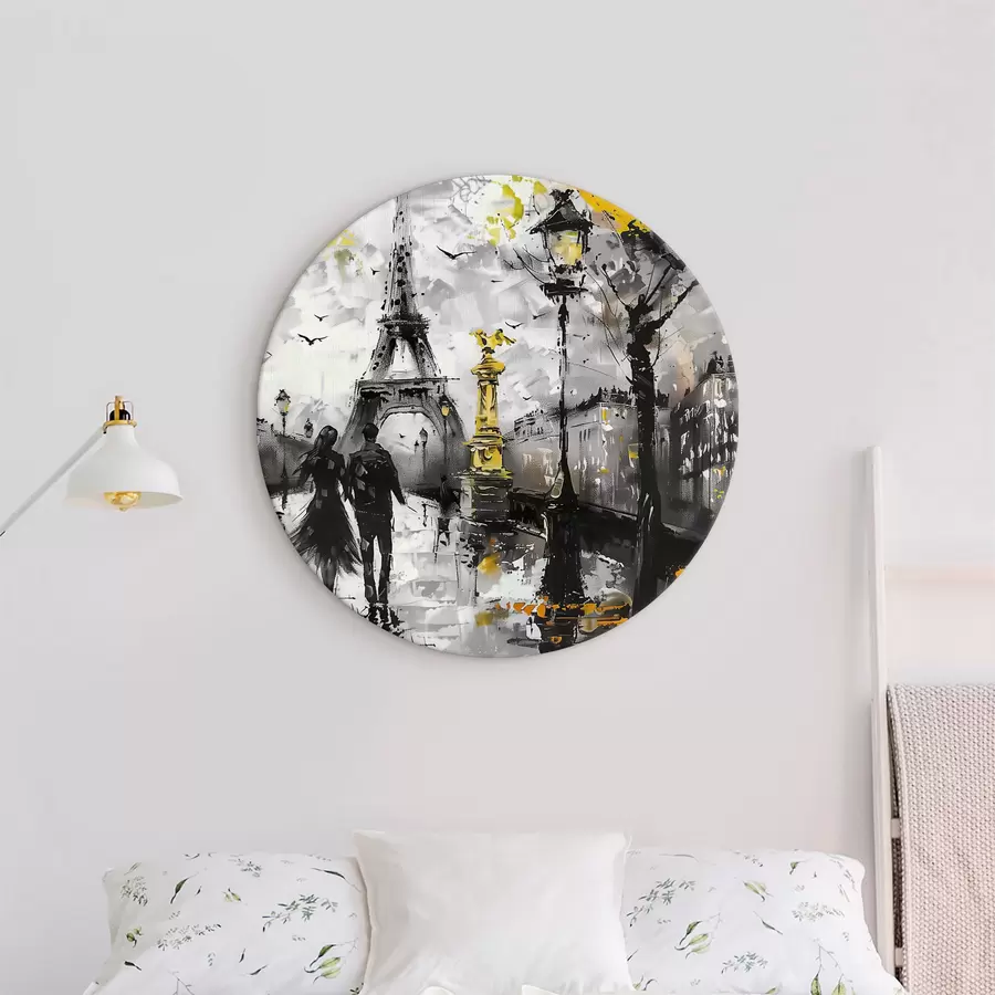  Schilderijen Een stel in Parijs r39692