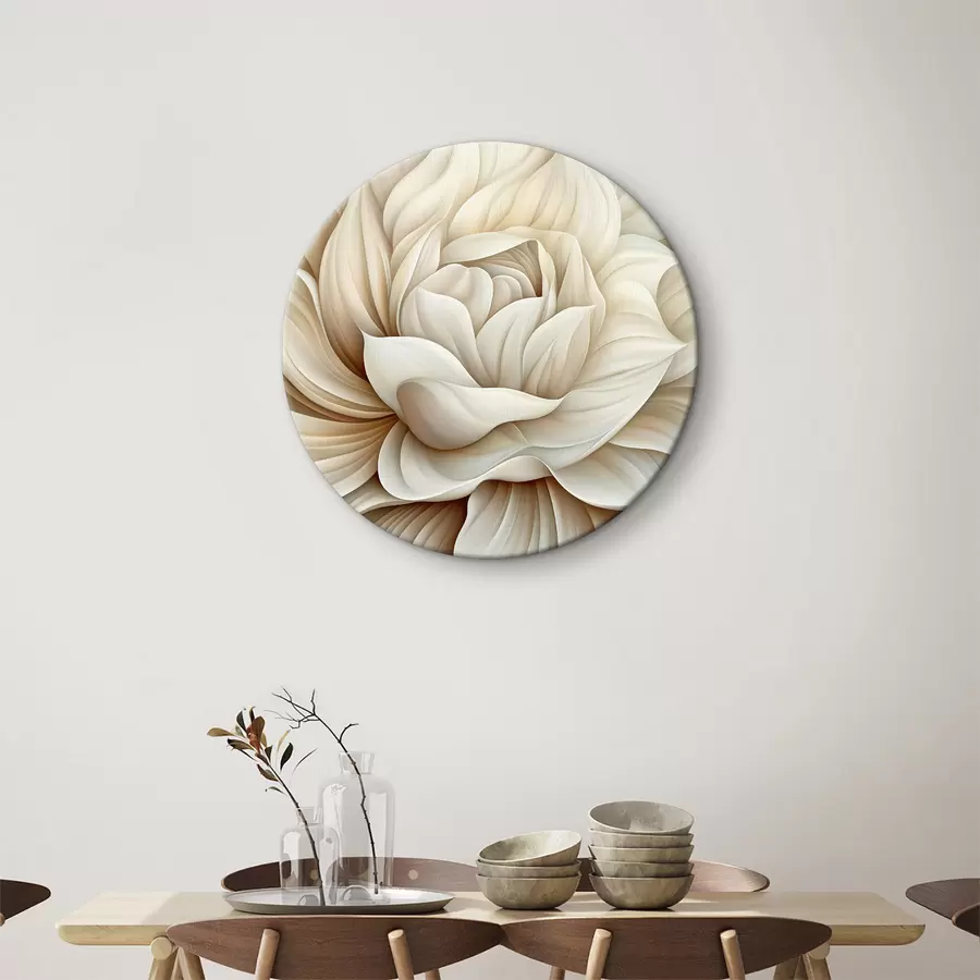  Schilderijen Bloemblaadjes van een grote abstracte bloem r40352