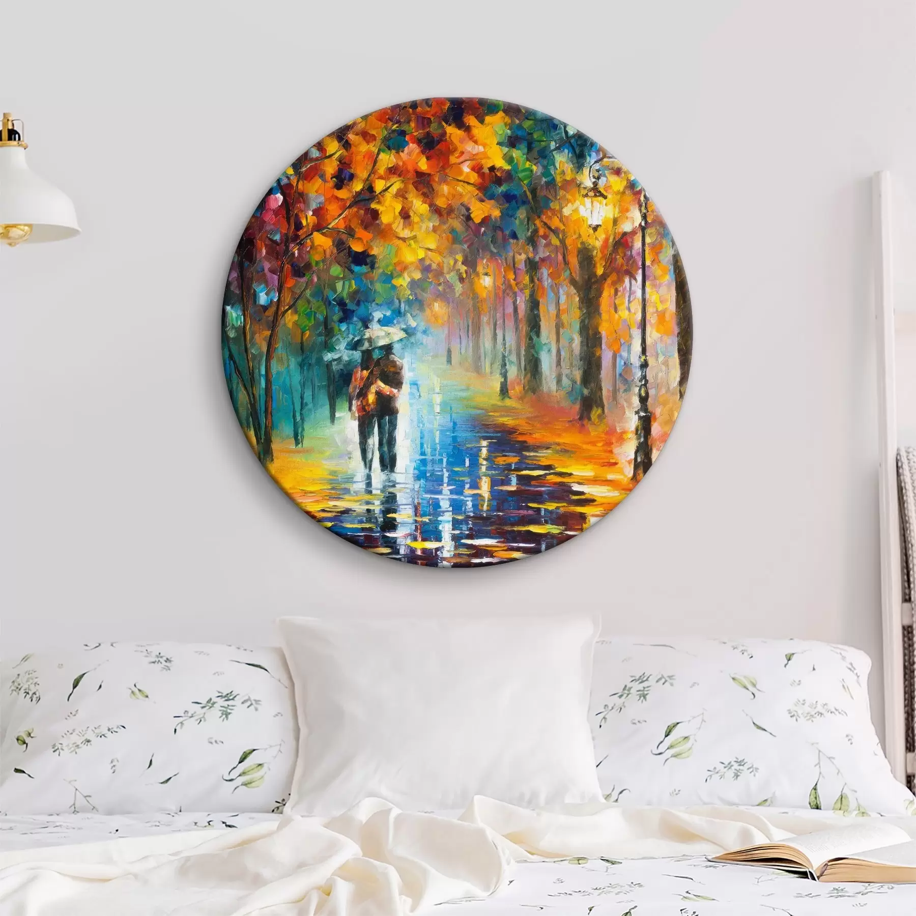  Schilderijen Paar onder een paraplu, herfst r15186